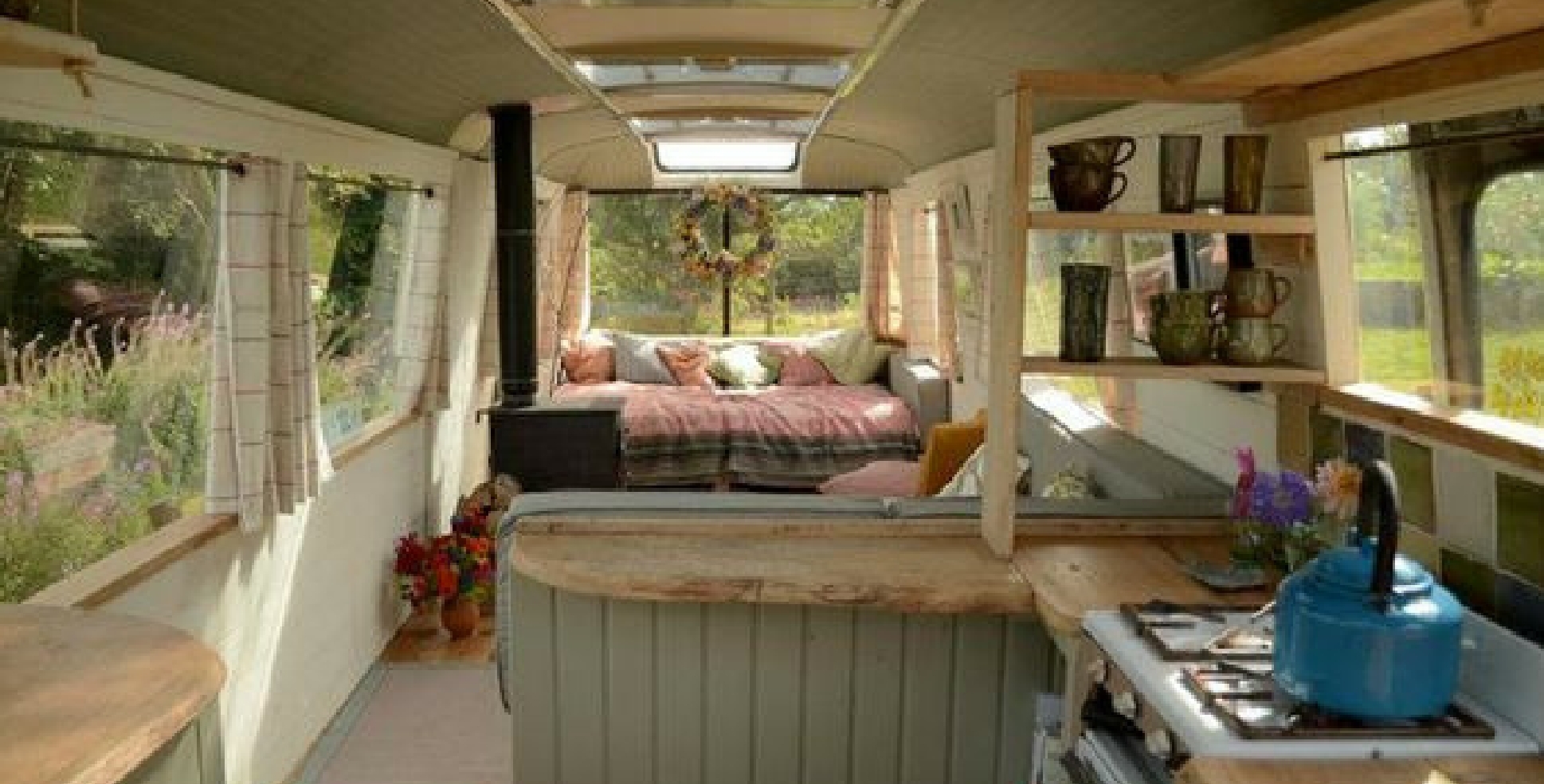 Converted Buses Into Tiny Homes