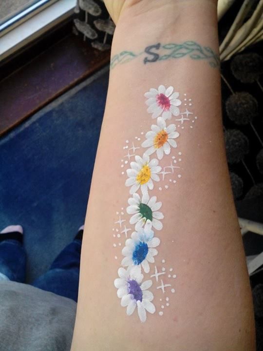 Magical daisies body painting