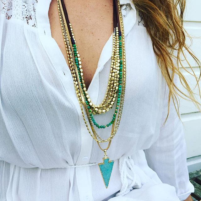 Long layered bohemian necklaces